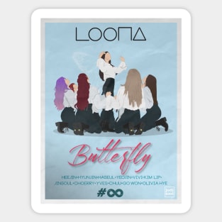 LOONA BUTTERFLY POSTER STYLE Sticker